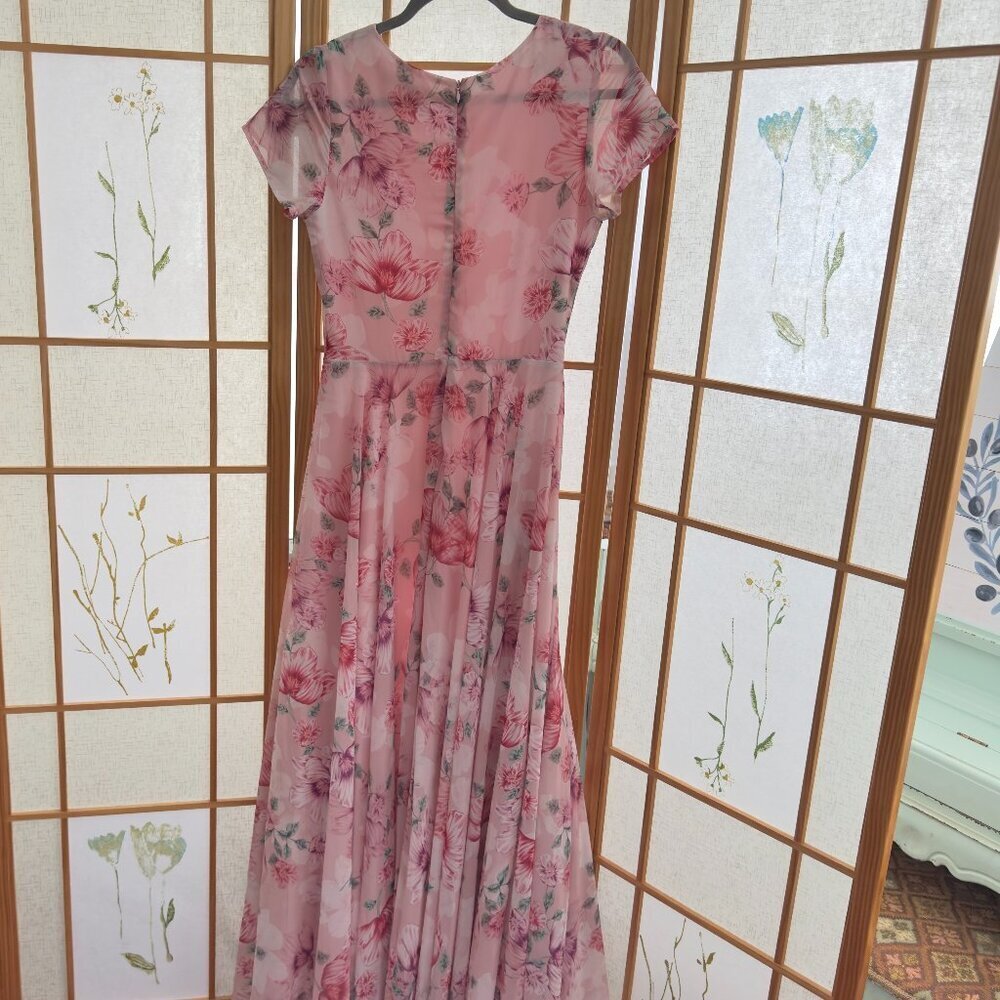 BHLDN Yumi Kim Cherish Maxi Dress S Pink Floral Cottagecore Garden - Picture 6 of 9